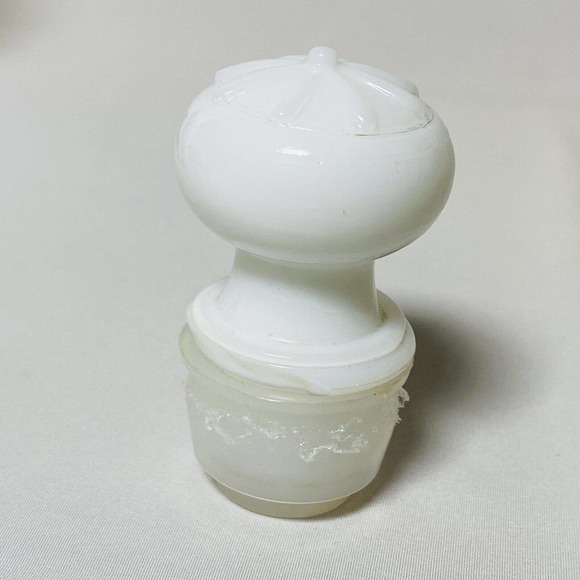 Vintage Avon Delft Blue Pitcher and Bowl EMPTY Milk Glass Floral Design - Picture 15 of 16